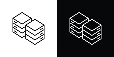 Data center icon transparent vector isolated