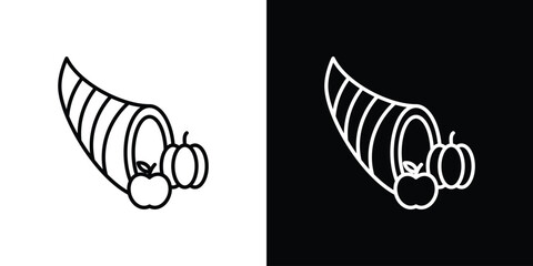 Cornucopia icon transparent vector isolated