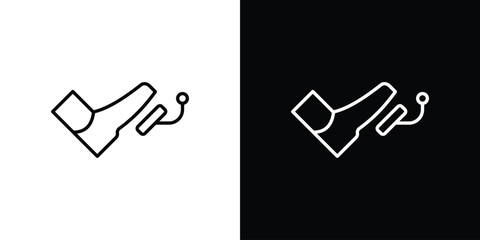 car pedal icon transparent vector isolated