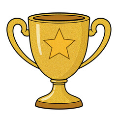 trophy, cup, gold, award, success, achievement, winner, isolated, sport, prize, first, win, competition, champion, metal, victory, silver, winning, shiny, object, white, illustration, icon, 3d, golden