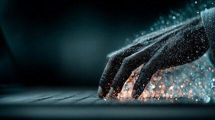 Futuristic digital business environment symbolizing agility and resilience. Abstract dynamic elements represent innovative solutions adapting to market shifts, growth, and flexibility in a modern digi