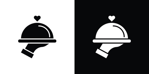 Restaurant Tray icon Vector clipArt Illustrations in flat style