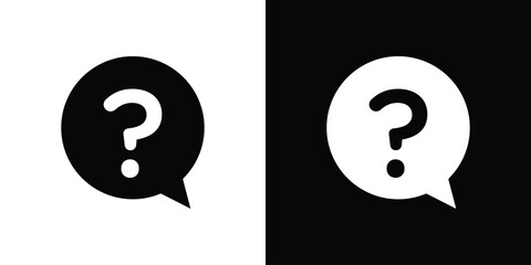 Question icon Vector clipArt Illustrations in flat style