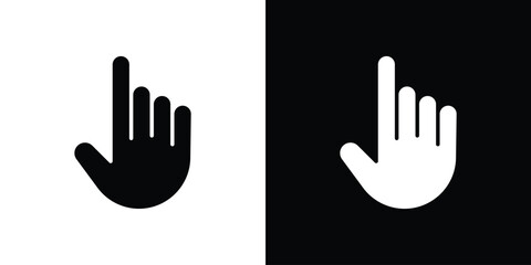 Pointing hand icon Vector clipArt Illustrations in flat style