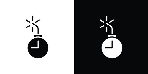 Deadline icon Vector clipArt Illustrations in flat style