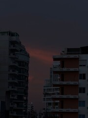 Buildings during sunset. Distrito Nacional, Santo Domingo, Dominican Republic