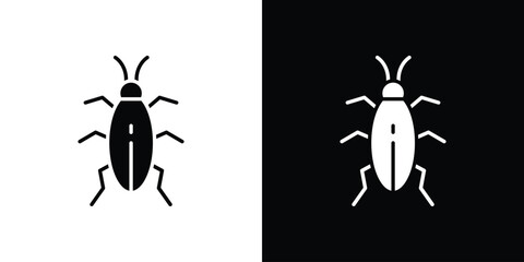 Cockroach icon Vector clipArt Illustrations in flat style