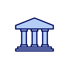 Fototapeta premium Bank icon vector. Bank sign and symbol, museum, university