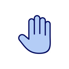 Hand icon vector. hand sign and symbol. palm