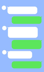 Fototapeta premium SNSのトーク画面背景イラスト