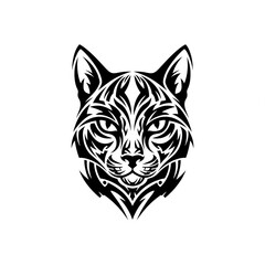 Obraz premium A striking tiger head vector design, perfect for a wild feline illustration or tattoo