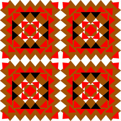 Seamless geometric pattern with colorful shapes for modern wallpaper and fabric