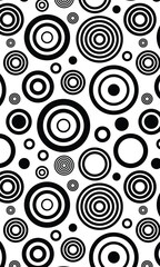 Black and white abstract circle pattern background