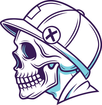 Edgy vector skull in a helmet with bold lines and cool tones&mdash;perfect for gaming, streetwear, or rebel themes! 💀🛡️ Power up your design with fearless urban attitude today!
