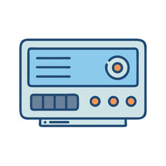 Vector Illustration of a Retro Computer Monitor for Design Projects