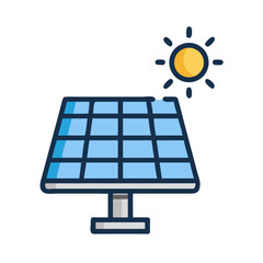 Solar Panel and Sun Illustration: Renewable Energy Concept, Clean Power Solution