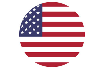 round united states of America (USA) flag vector