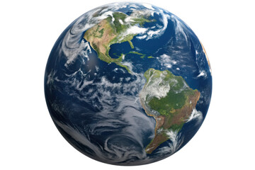 Planet earth isolated on transparent background