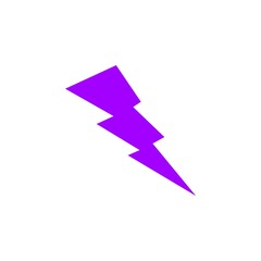 purple lightning icon white background