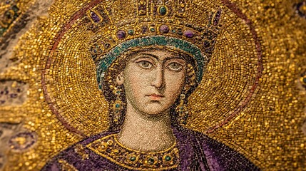 Byzantine Mosaic Portrait