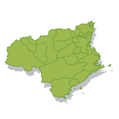 徳島　日本　地図　シルエット　アイコン