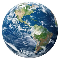 Planet earth isolated on transparent background