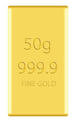 Fine gold bar image, 999 gold bar image, vector gold bar stock image