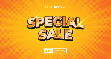 Promotion editable text style effect illustrator. buy 1 get 1, flash sale, big sale, special price, limited sal, year end sale, special discount