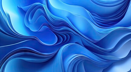 Abstract swirling blue forms