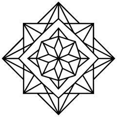 Fototapeta premium Colorful Geometric Triangle Mandala