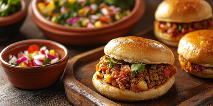 Cemitas poblanas on the table
