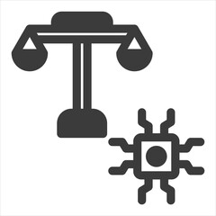 AI Ethics Concept Black Icon Vector Illustration