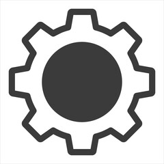 Gear Concept Black Icon Vector Illustration