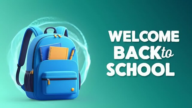 Welcome back to school illustration backpack