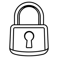 Minimal Padlock Icon Vector