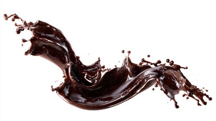 chocolate splash isolated on white background