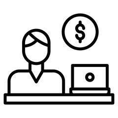 Side Hustle Icon Element For Design