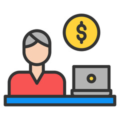 Side Hustle Icon Element For Design