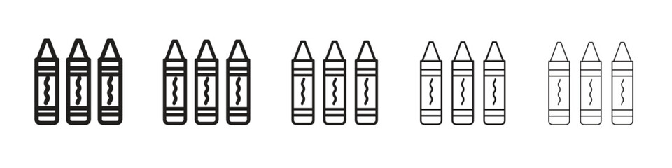 Fototapeta premium Crayon icon simple editable stroke series pack. eps10