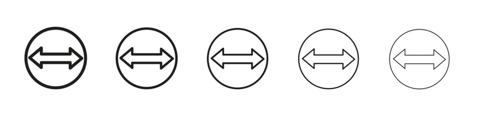 Two side icon simple editable stroke series pack. eps10