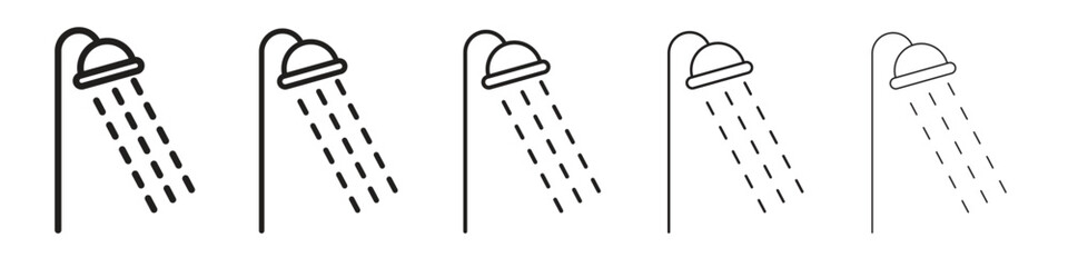 Shower Head icon simple editable stroke series pack. eps10