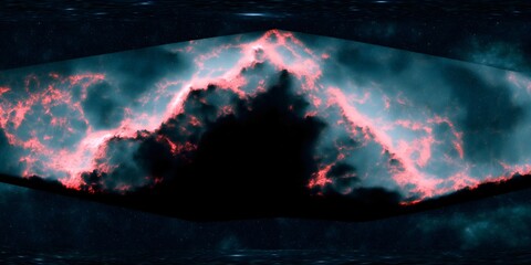 burning fire in the sky generated by mid journey 