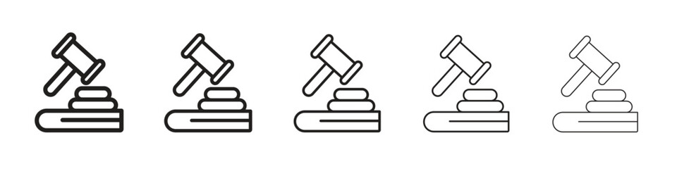 employment law icon simple editable stroke series pack. eps10