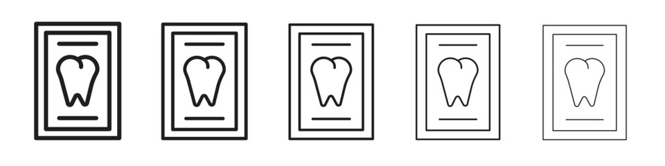 Dental X ray icon simple editable stroke series pack. eps10