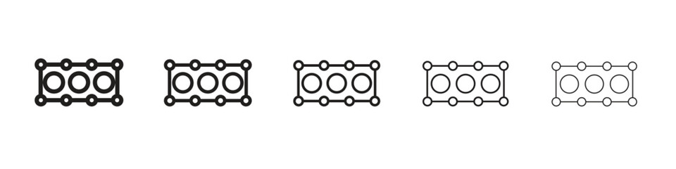 Car gasket icon simple editable stroke series pack. eps10