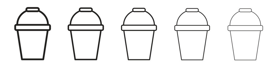 Bucket icon simple editable stroke series pack. eps10