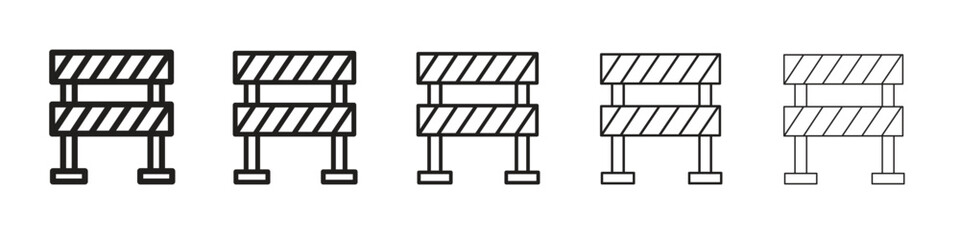 Barrier icon simple editable stroke series pack. eps10