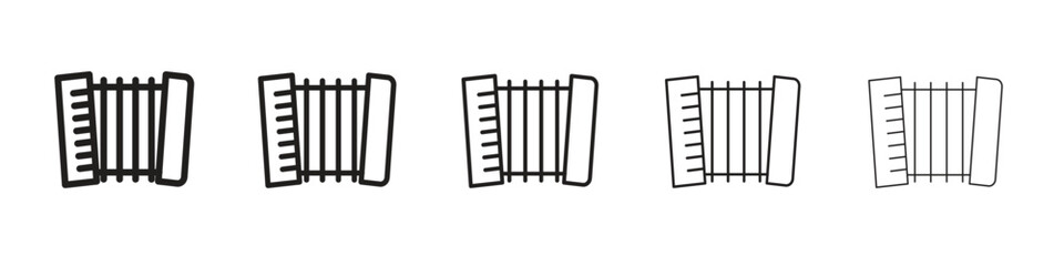 Accordion icon simple editable stroke series pack. eps10