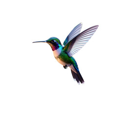Fototapeta premium hummingbird on white background, isolated