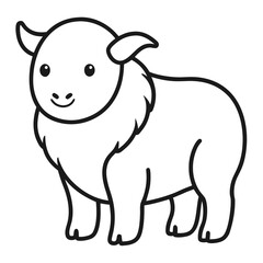 vector illustration of cartoon pig